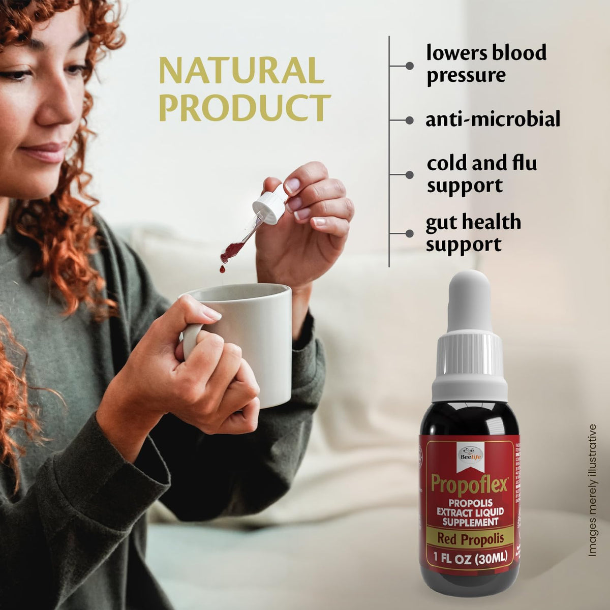 Beelife Red Bee Propolis Extract - 100% Pure Brazilian Tincture, High Artepillin-C, Immune Support (30 ml) - görsel 3