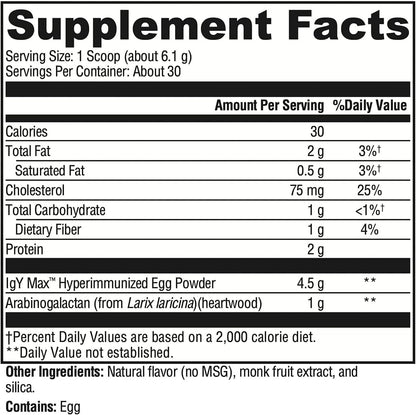 XYMOGEN IG 26 Plus DF - Dairy-free Immunoglobulin Powder for Intestinal and Immune System Support - Hyperimmune Egg-derived Immunoglobulins - 30 Servings