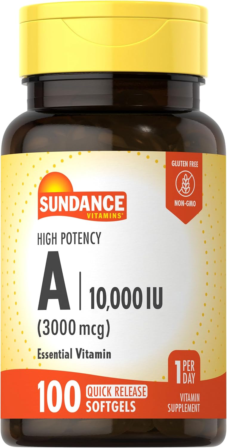 Sundance High Potency Vitamin A Softgels | 3000mcg | 100 Count - görsel 1