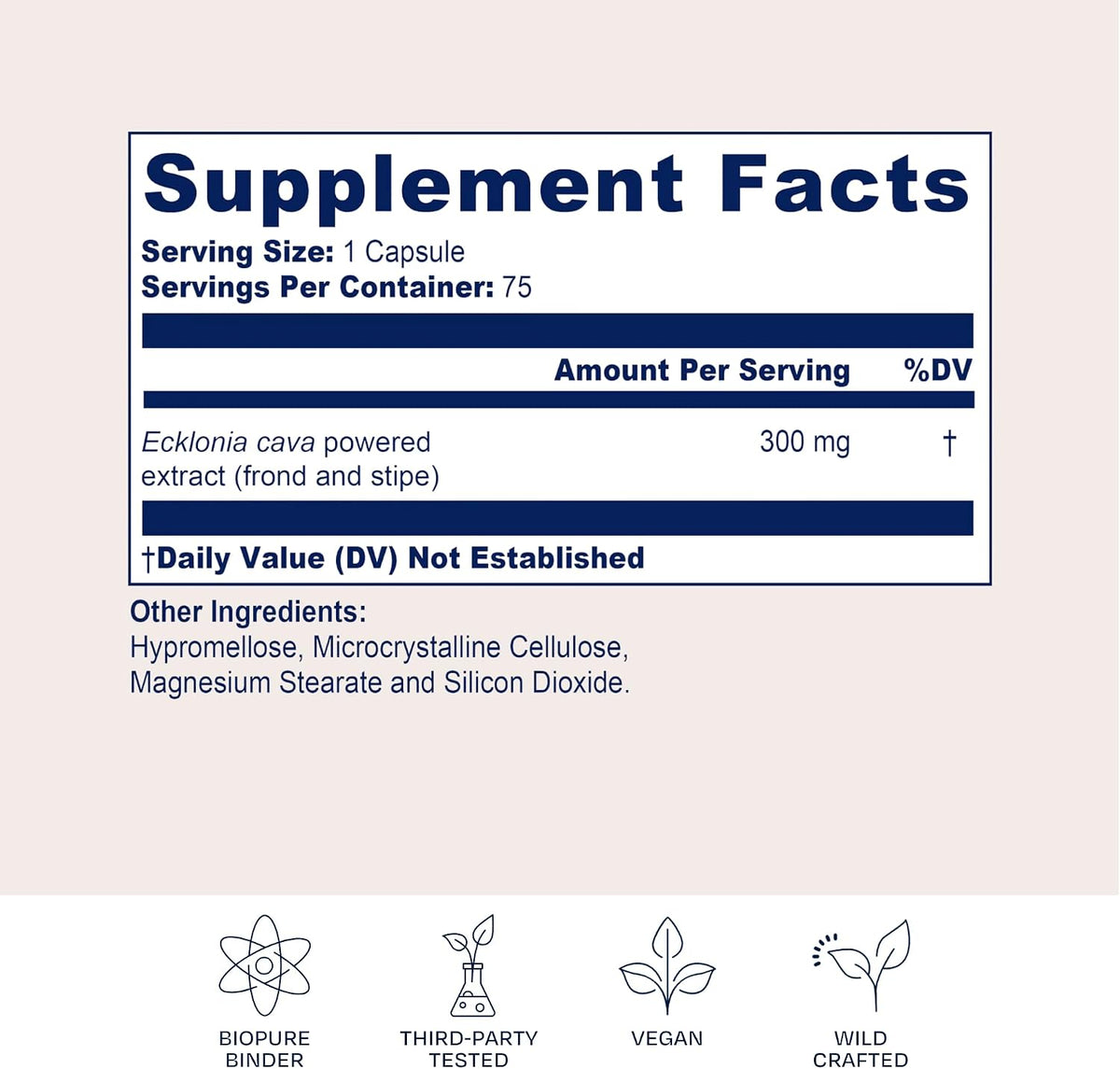 BioPure PC Ecklonia Cava Capsules – Marine Polyphenol Complex, 75 Capsules - görsel 2