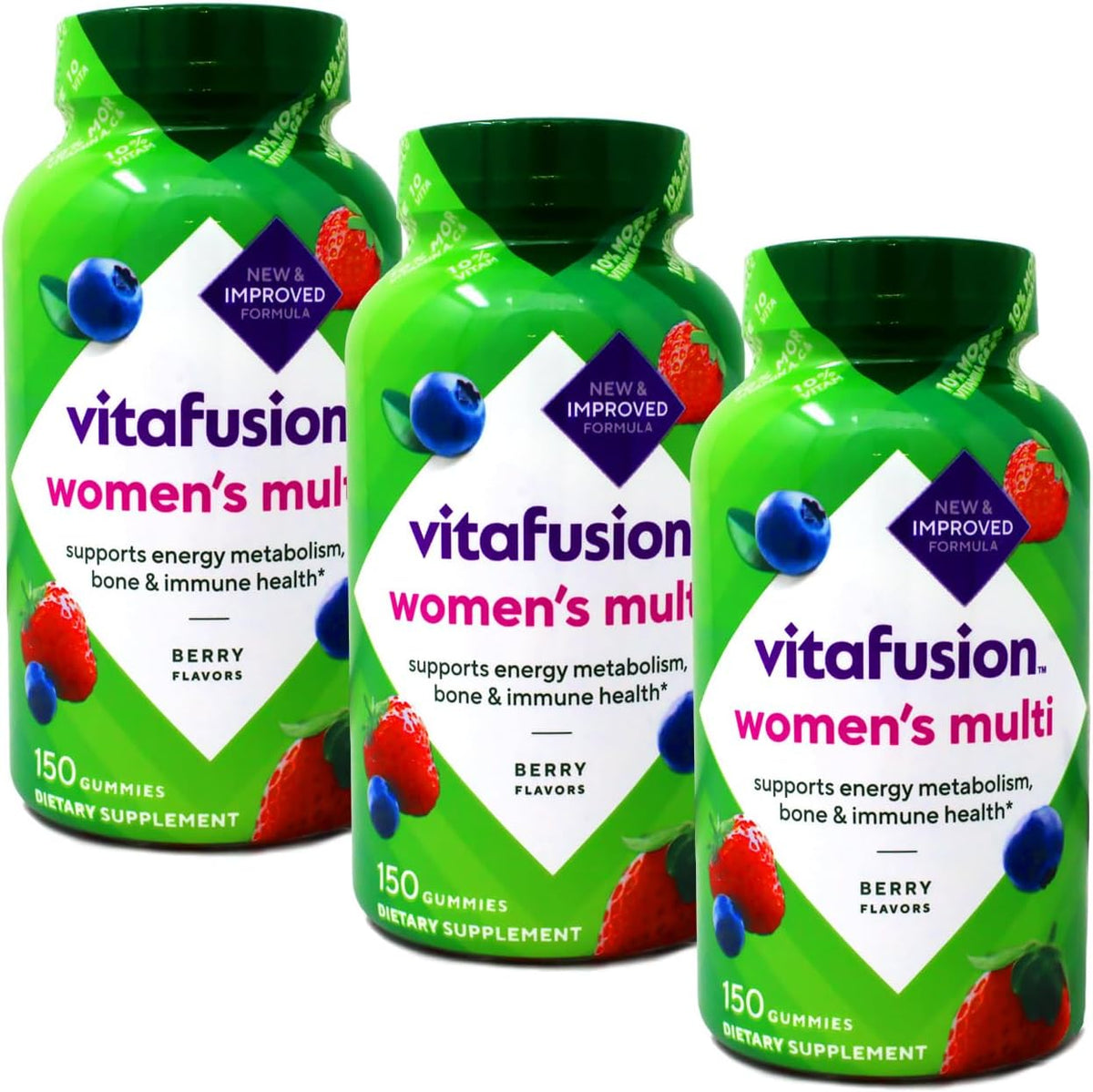 Vitafusion Women's Complete Multivitamin Gummies, Mixed Berry Flavour, 150 Gummies (3 Pack) - görsel 1