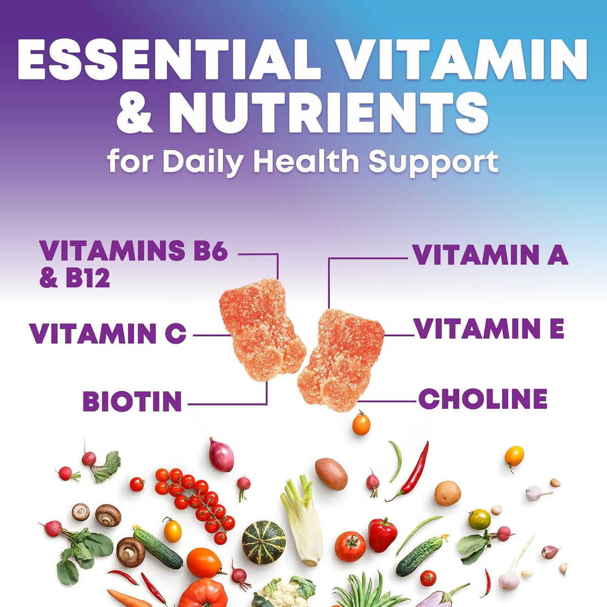 Nature's Choice Multivitamin Gummies for Adults – Complete Daily Support – 120 Gummies - görsel 5