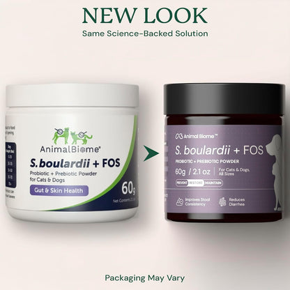 Animal Biome S. Boulardii + FOS Powder – Prebiotic FOS: Fructooligosaccharides are soluble fibres that act as food – Image 2