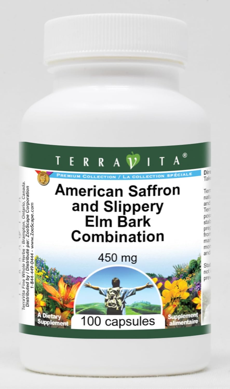 American Saffron and Slippery Elm Bark Combination - 450 mg (100 Capsules, ZIN: 513638) - görsel 1