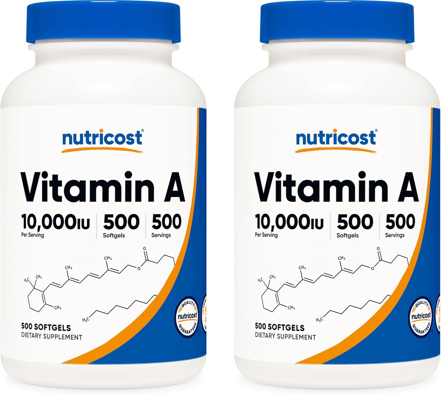 Nutricost Vitamin A 10,000 IU, 500 Soft gel capsule Capsules - görsel 7