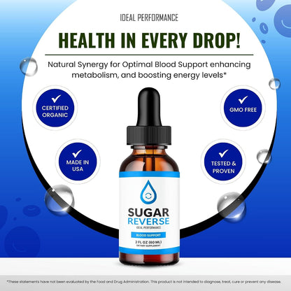 Sugar Reverse Liquid Drops - Advanced Formula Food Supplement, Maximum Strength (5 Pack)