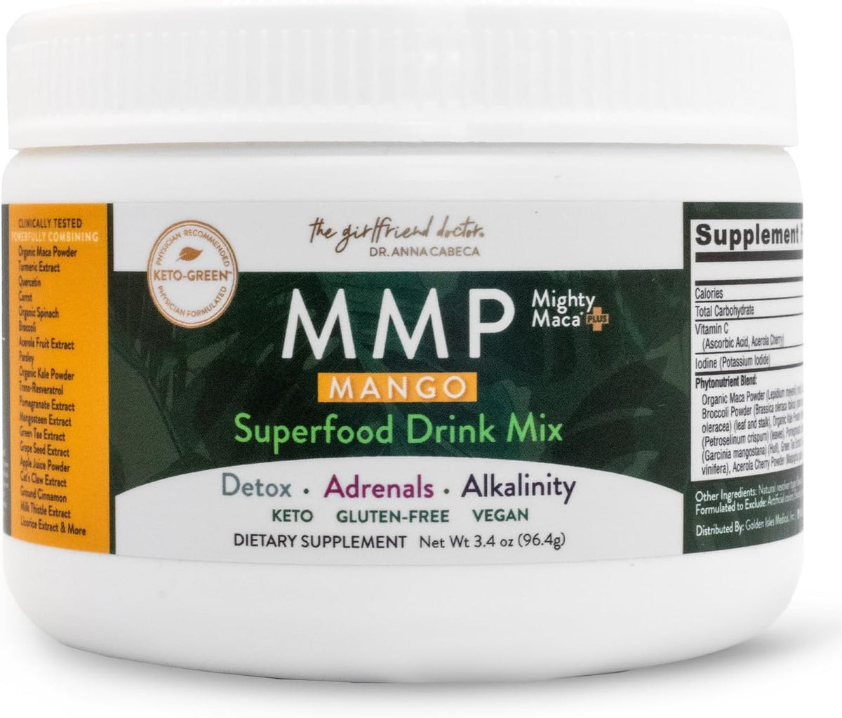 VIDAPURA Mighty Maca Plus Mango Superfood Greens Powder – Sugar-Free, Vegan, Alkaline, 30-Day Supply - görsel 1
