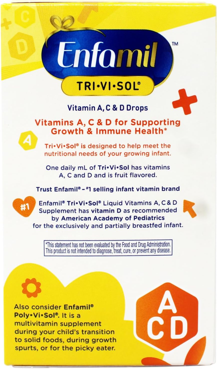 Enfamil Tri-Vi-Sol Vitamins A, D & C Supplement Drops for Infants, 50 ml - görsel 3