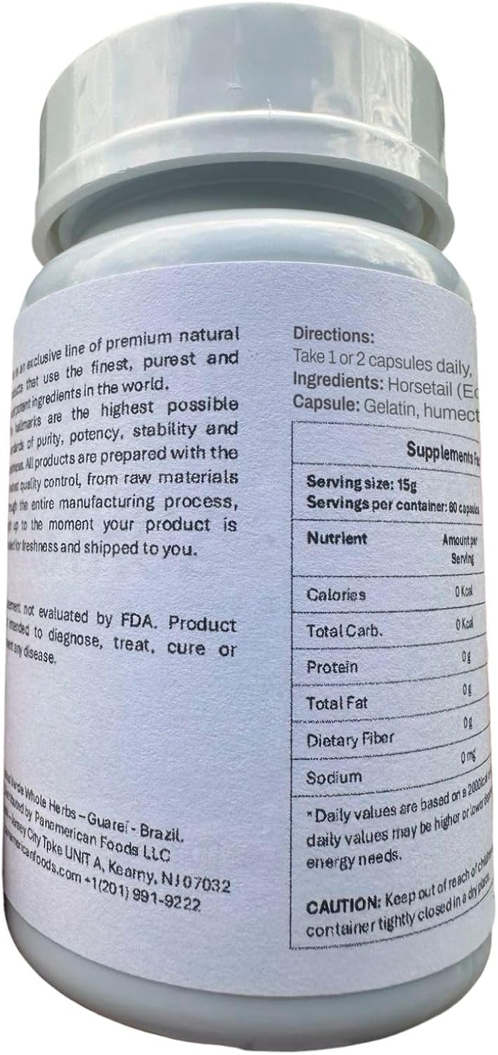 Horsetail Capsules (Equisetum) 500 mg - 60 Capsules - görsel 3