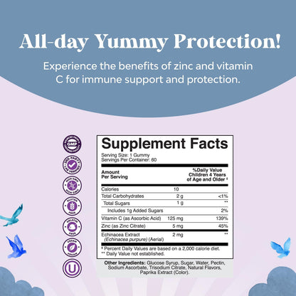 Children's Immunity Support Gummies – Vitamin C, Zinc & Echinacea Immune Booster