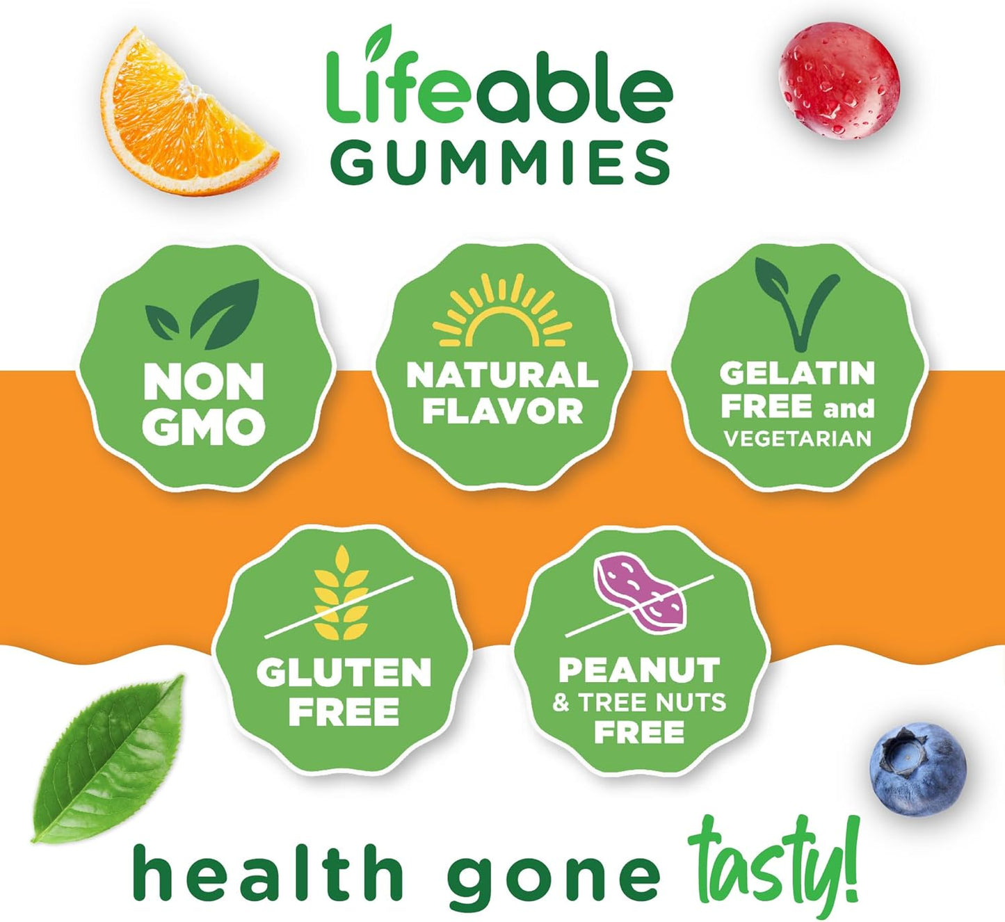 Lifeable Vitamin D3 K2 Gummies for Adults – Strawberry Flavour, 60 Gummies - görsel 4