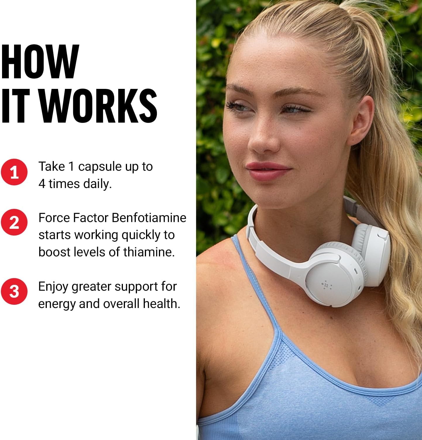 Force Factor Benfotiamine Plus Thiamine Food Supplement, Fat Soluble Vitamin B1, Non-GMO, Vegan, 90 Capsules - görsel 4