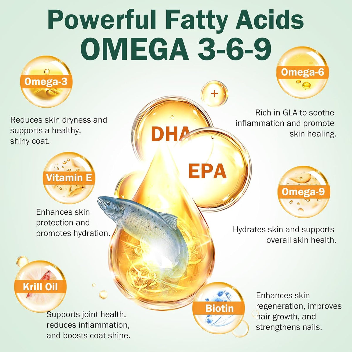 Dog Allergy Relief Chews - Omega-3 Fish Oil – Omega-3-6-9 Blend: Balanced fatty acid profile for comprehensive – Image 5