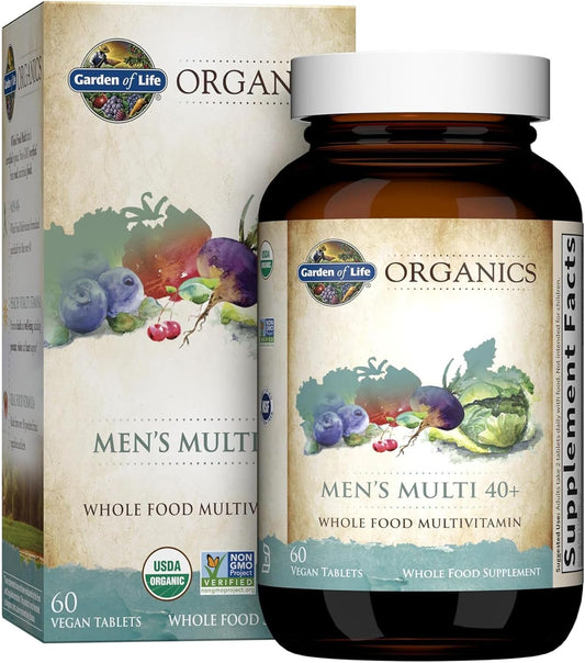 Garden of Life Organic Men's 40 Plus Multivitamin, 60 Tablets