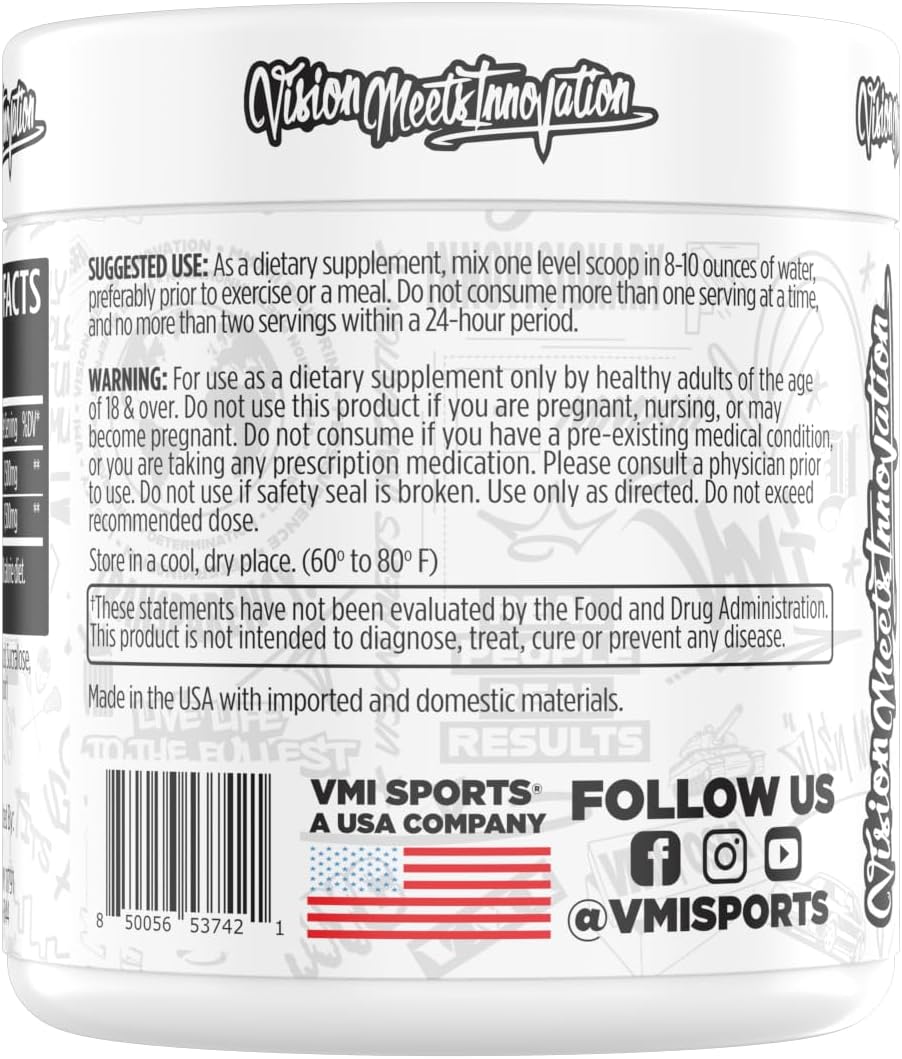 VMI Sports L-Carnitine 3000 Powder – 3000 mg, Cherry & Lime Flavour, 30 Servings - görsel 4