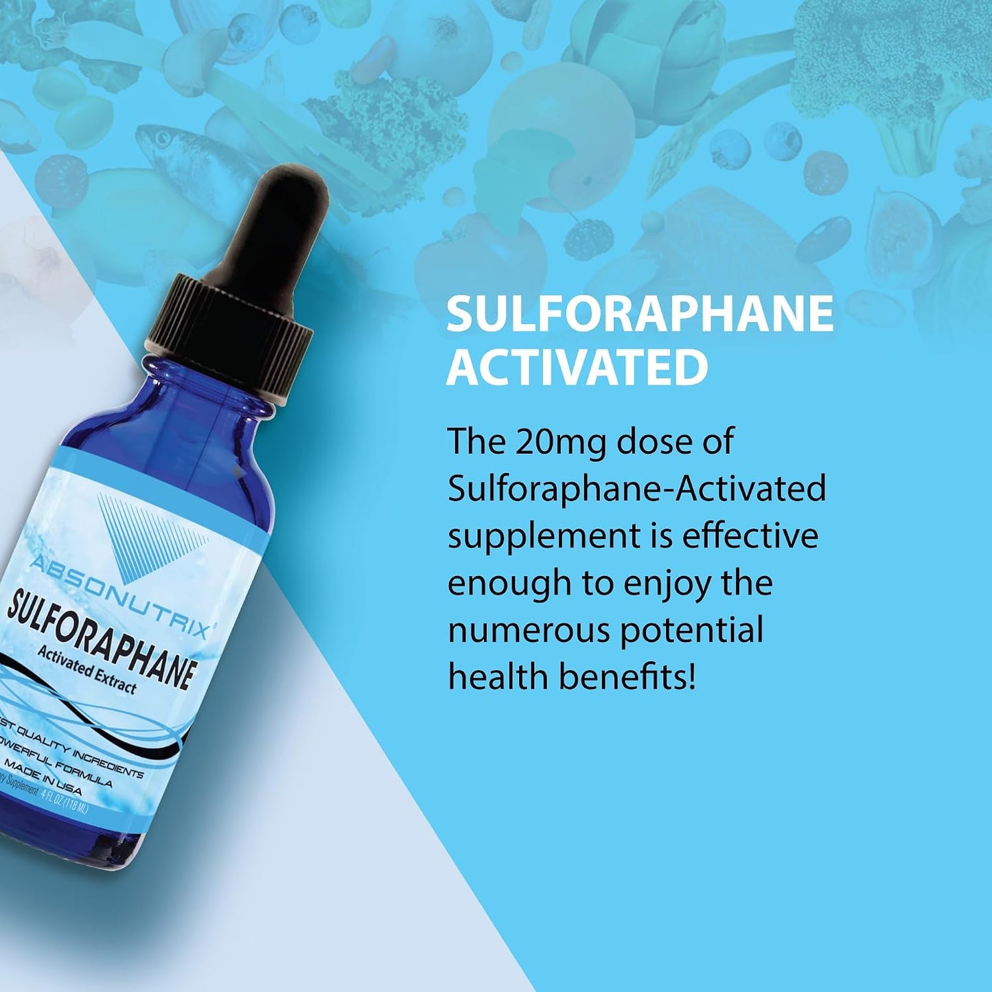 Absonutrix Activated and Stabilised Sulforaphane, 20 mg, 200 Servings, Liquid Drops - görsel 4