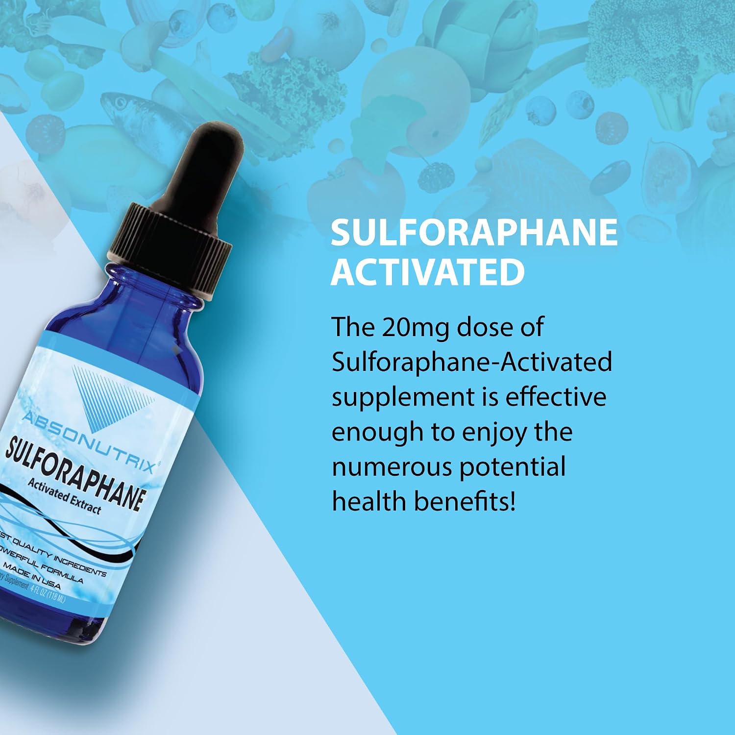 Absonutrix Activated and Stabilised Sulforaphane, 20 mg, 200 Servings, Liquid Drops - görsel 4