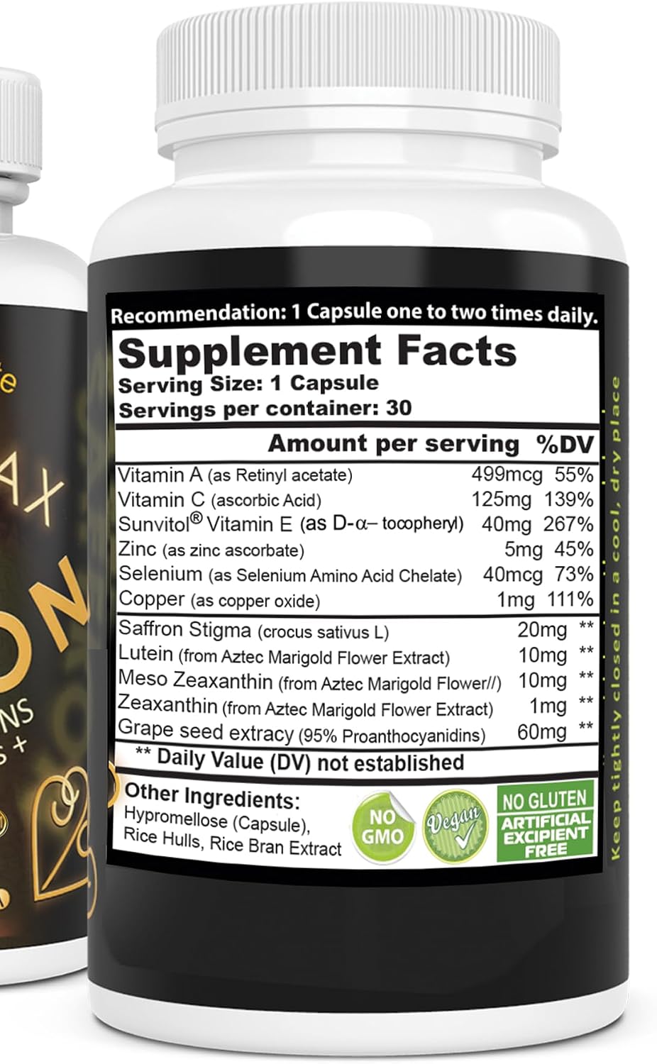 EXIR Eye Vitamins Dietary Supplement – Nutritional Support for Eye Health & Everyday Visual Wellness, 60 Capsules - görsel 5