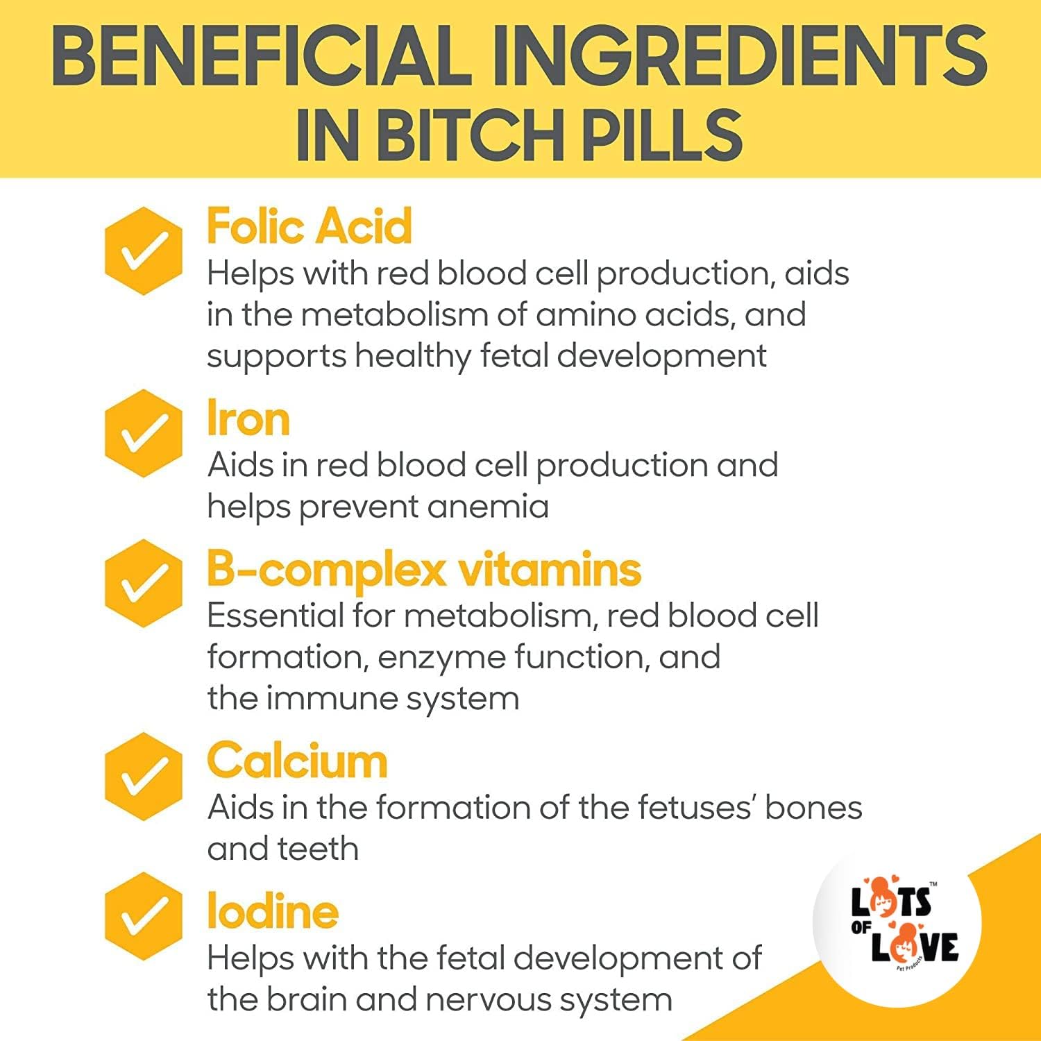 Bitch Pills | Dog Prenatal Vitamins | Prenatal Vitamins for Dogs | Prenatal for Dogs | Thomas Pet Earlier | 120 Tablets - görsel 4