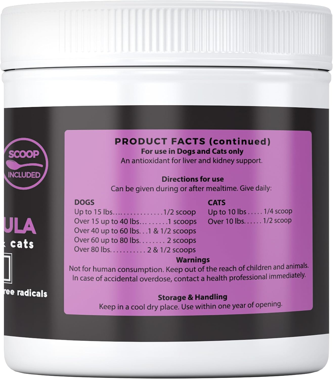 Milk Thistle for Dogs & Cats - Liver Supplement with Real Chicken - Extra Strength Hepatic Support - 85g Jar - görsel 6