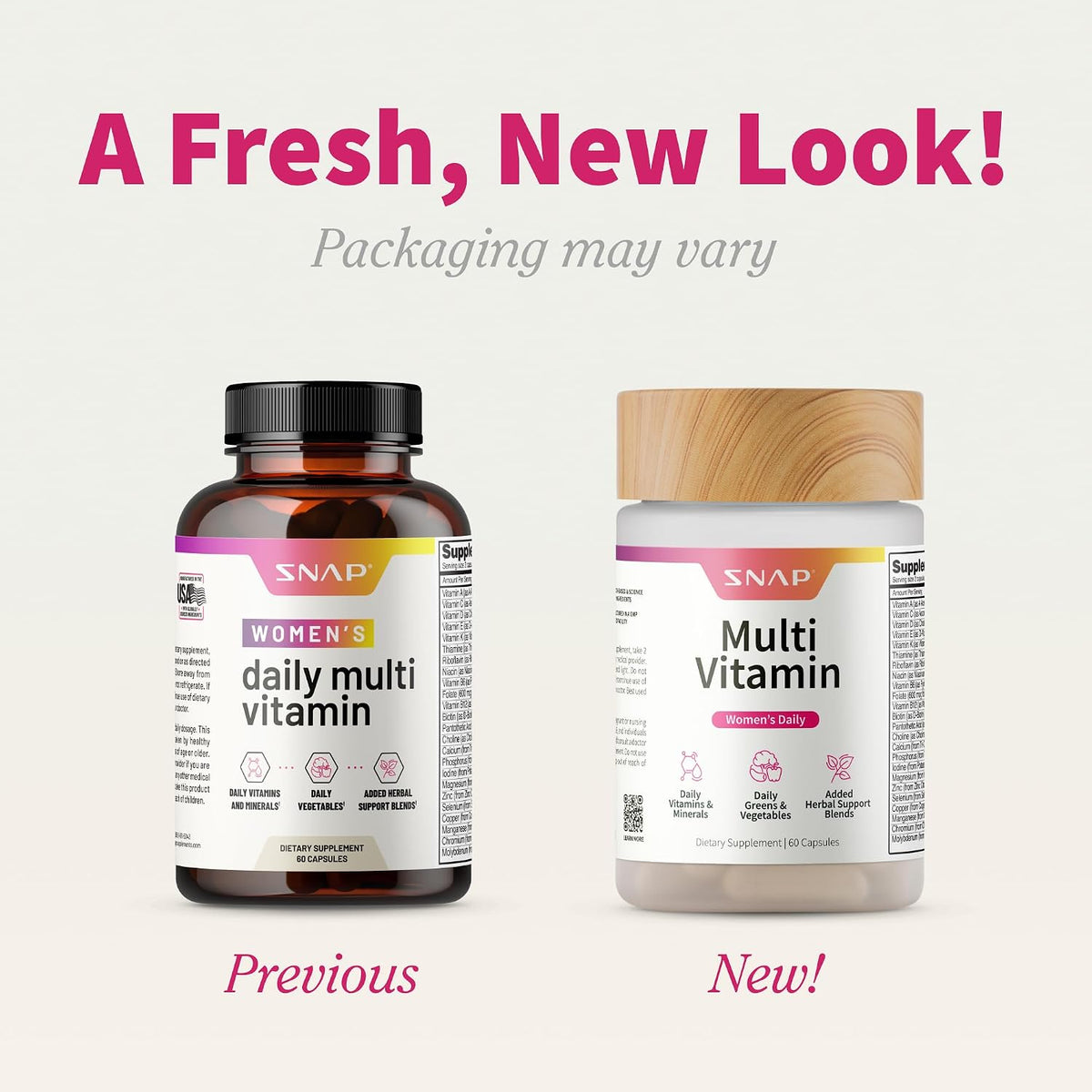 Snap Supplements Daily Multivitamin for Women, 60 Capsules - görsel 2