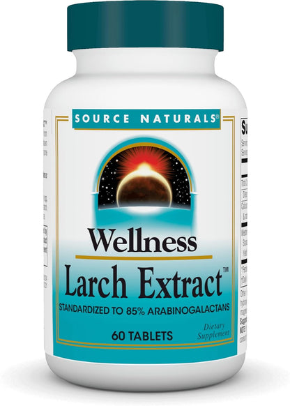 Source Naturals Wellness Larch Extract - Standardised Arabinogalactans - 60 Tablets