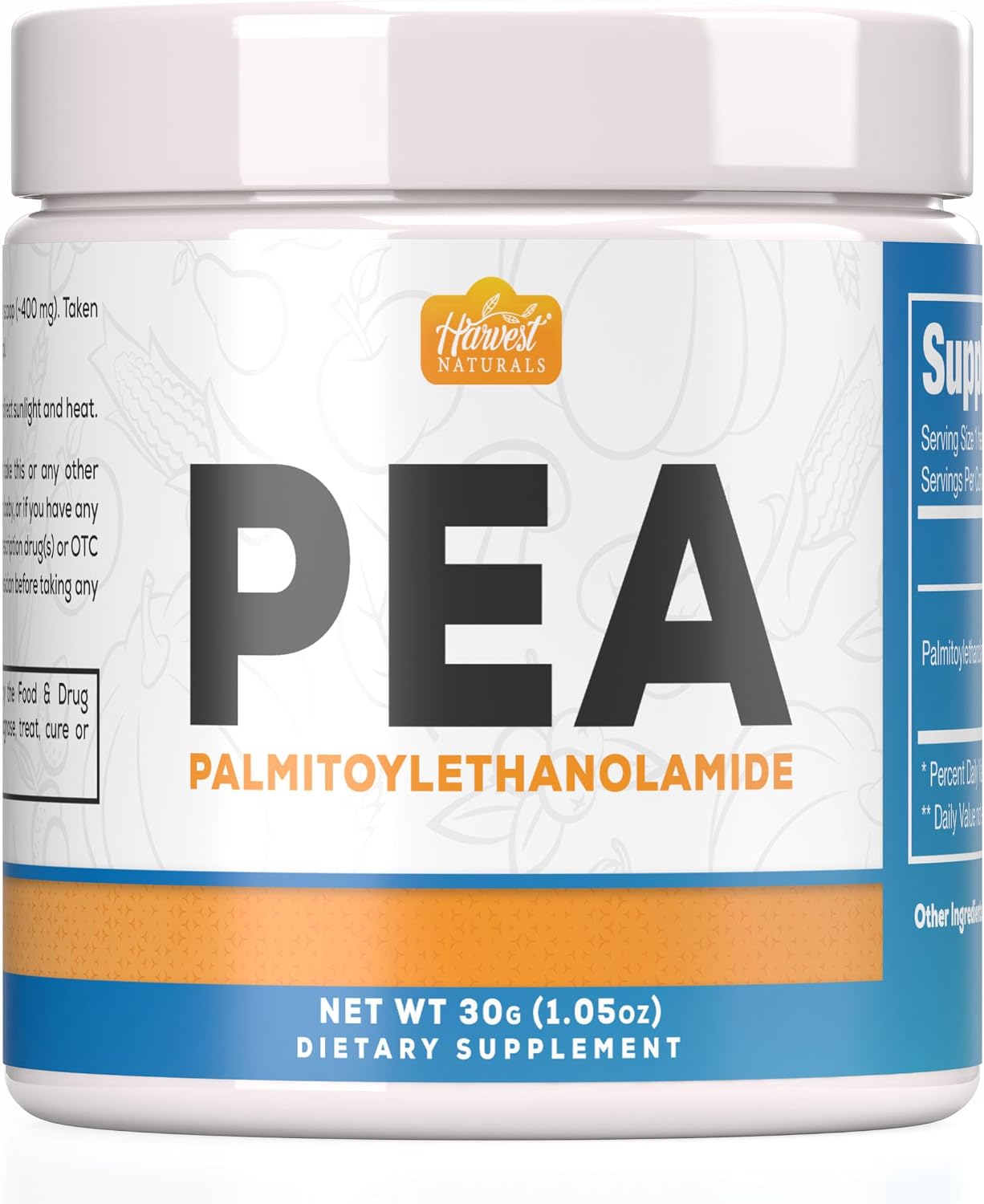 Harvest Naturals Palmitoylethanolamide (PEA) Powder - 400mg, 30g - görsel 1