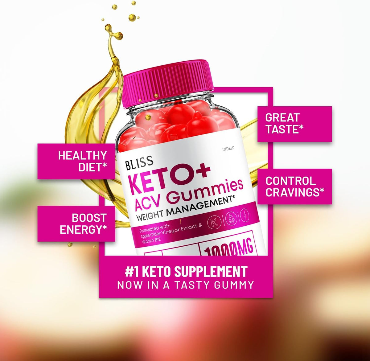 Bliss Keto ACV Gummies (120 Gummies, 2-Pack) - görsel 4