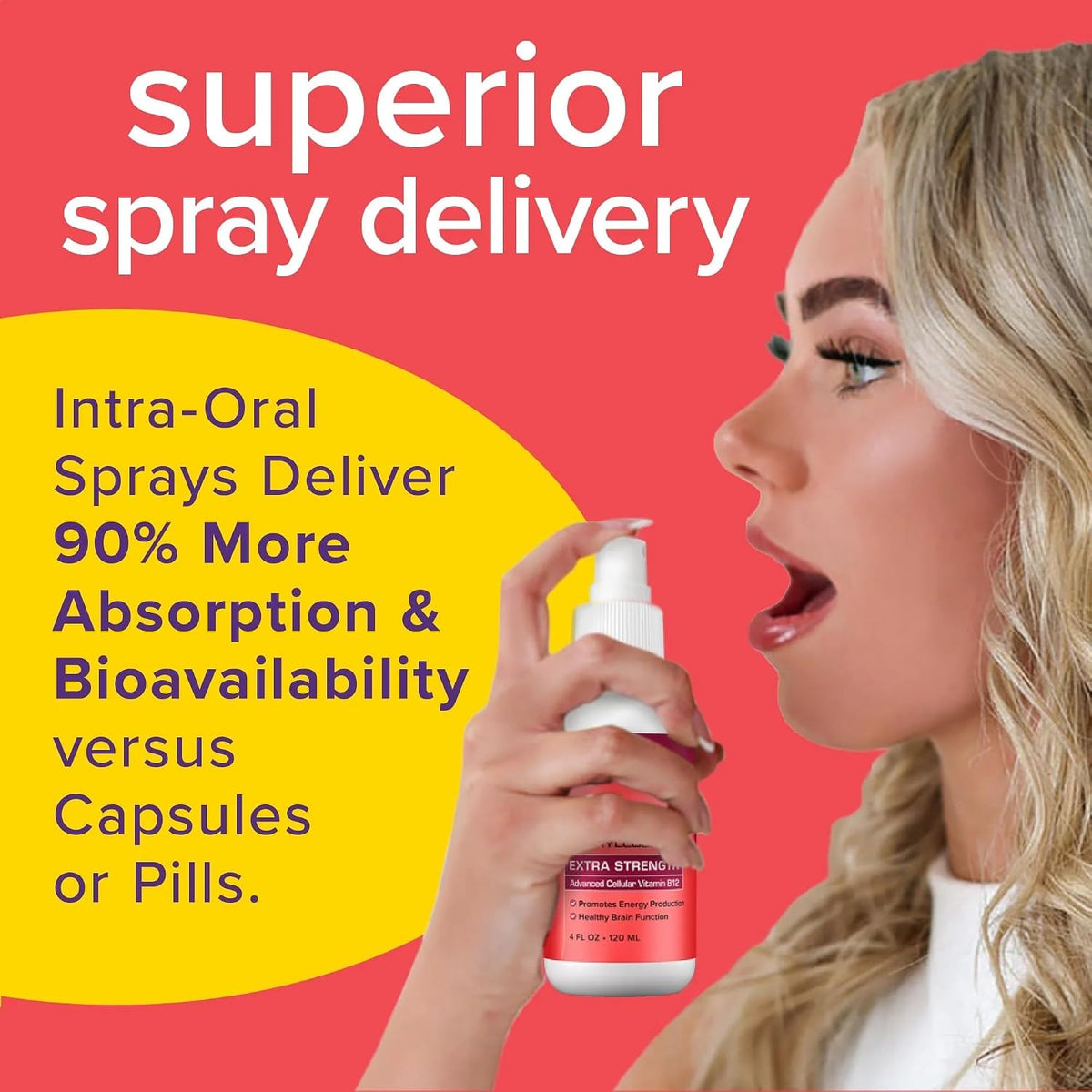 Results RNA - Advanced Cellular Vitamin B12 Methylcobalamin Spray, Supports Heart Health, Good Mood, Energy & Brain Function, Superior Absorption, 118 ml (60 Servings) - görsel 5