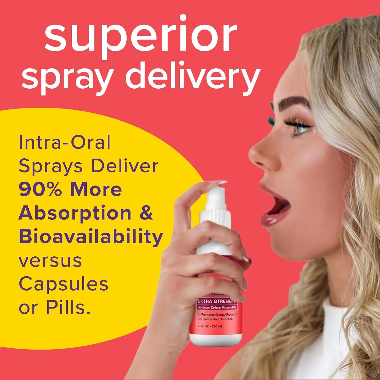 Results RNA - Advanced Cellular Vitamin B12 Methylcobalamin Spray, Supports Heart Health, Good Mood, Energy & Brain Function, Superior Absorption, 118 ml (60 Servings) - görsel 5