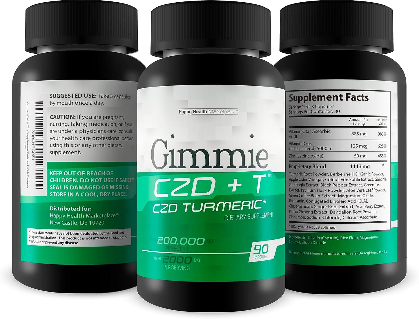 Gimmie CZD + T - Advanced Immune Support Supplement with Vitamin C, D, Zinc, Magnesium, and Turmeric - görsel 4