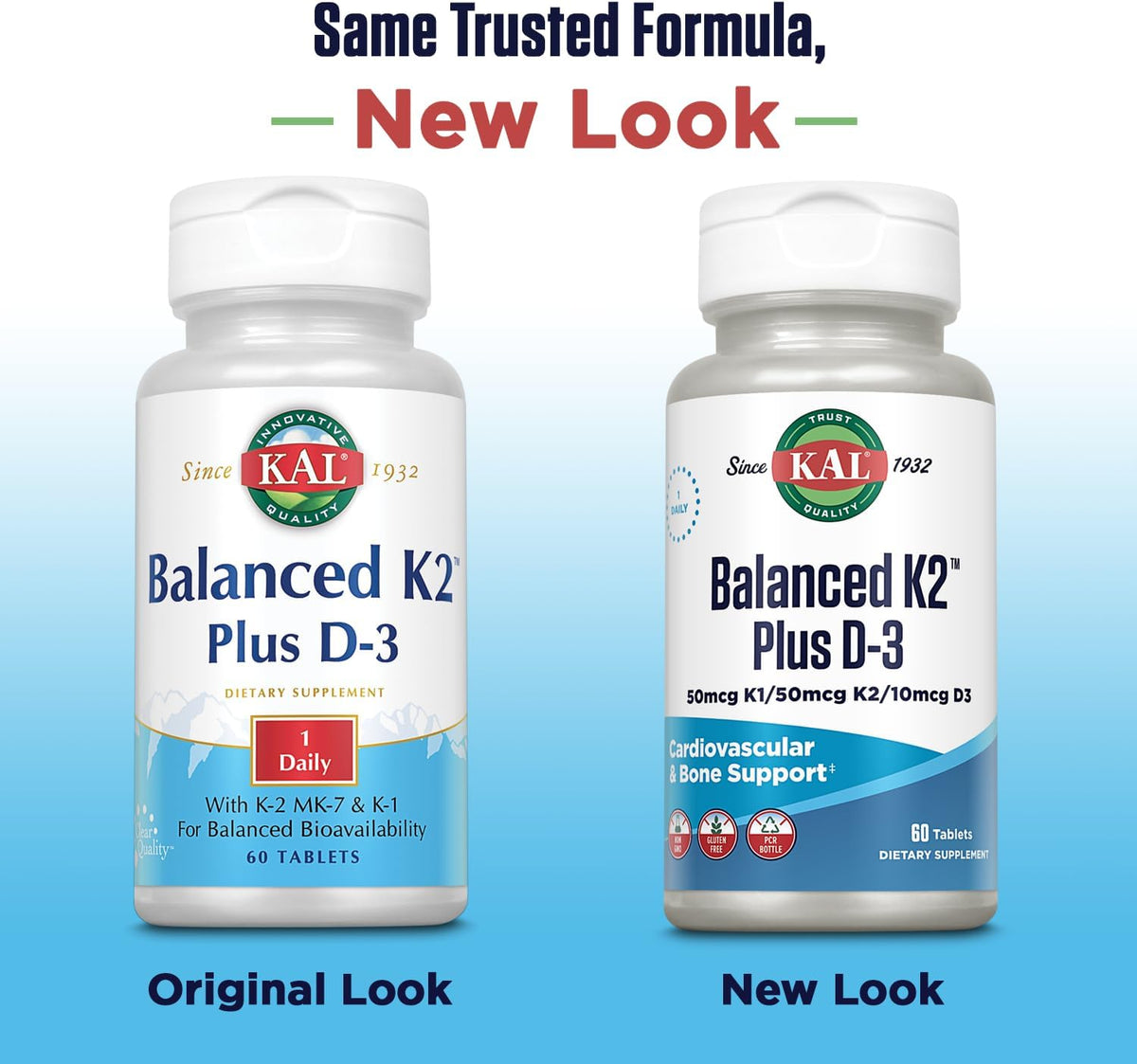 KAL Balanced K2 Plus D-3 Tablets, 100 mcg, 60 Tablets - görsel 2