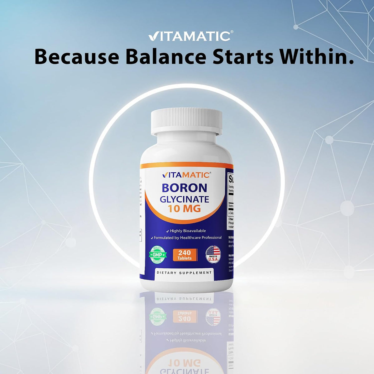 Vitamatic Chelated Boron (as Glycinate) 10mg 240 Tablets - görsel 6
