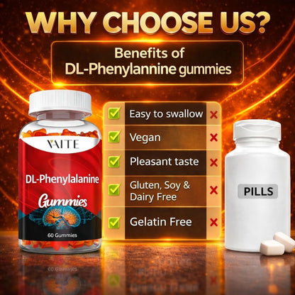 DL-Phenylalanine 1000mg Gummies – Dual-Action Amino Acid Support – 60 Gummies