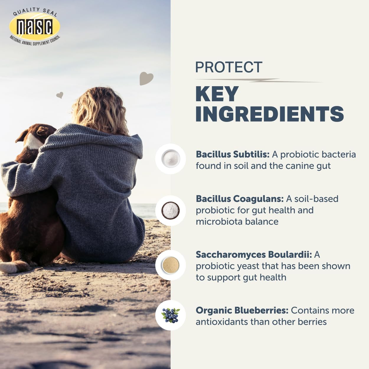 Protect - Probiotics for Dogs - Veterinary Formulated - with Natural Prebiotics and Antioxidants - Detoxification & Gut Health - 30 Day Large Dog Supply - görsel 5