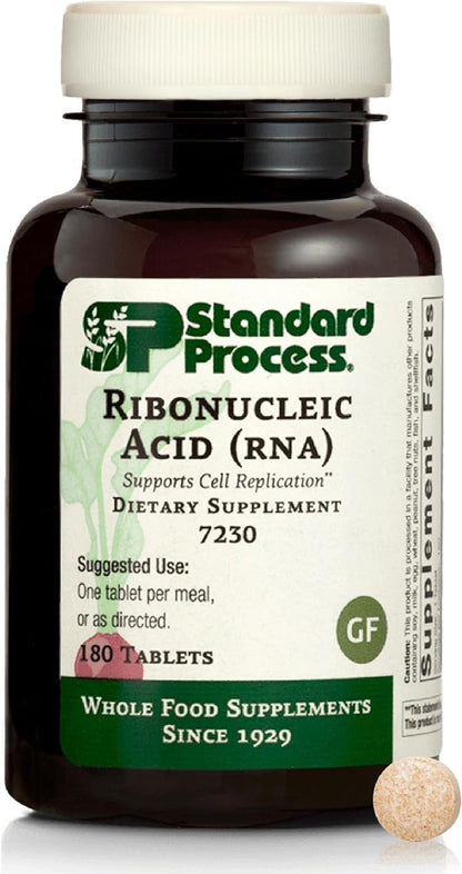 Standard Process Ribonucleic Acid RNA Food Supplement - Vegan, Gluten-Free, Non-Soya & Non-Grain - Cell Development Support - 180 Tablets