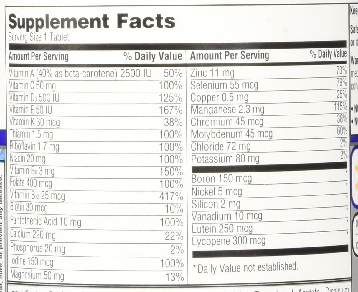 Equate Mature Adults 50+ Multivitamin – 220 Tablets - görsel 4