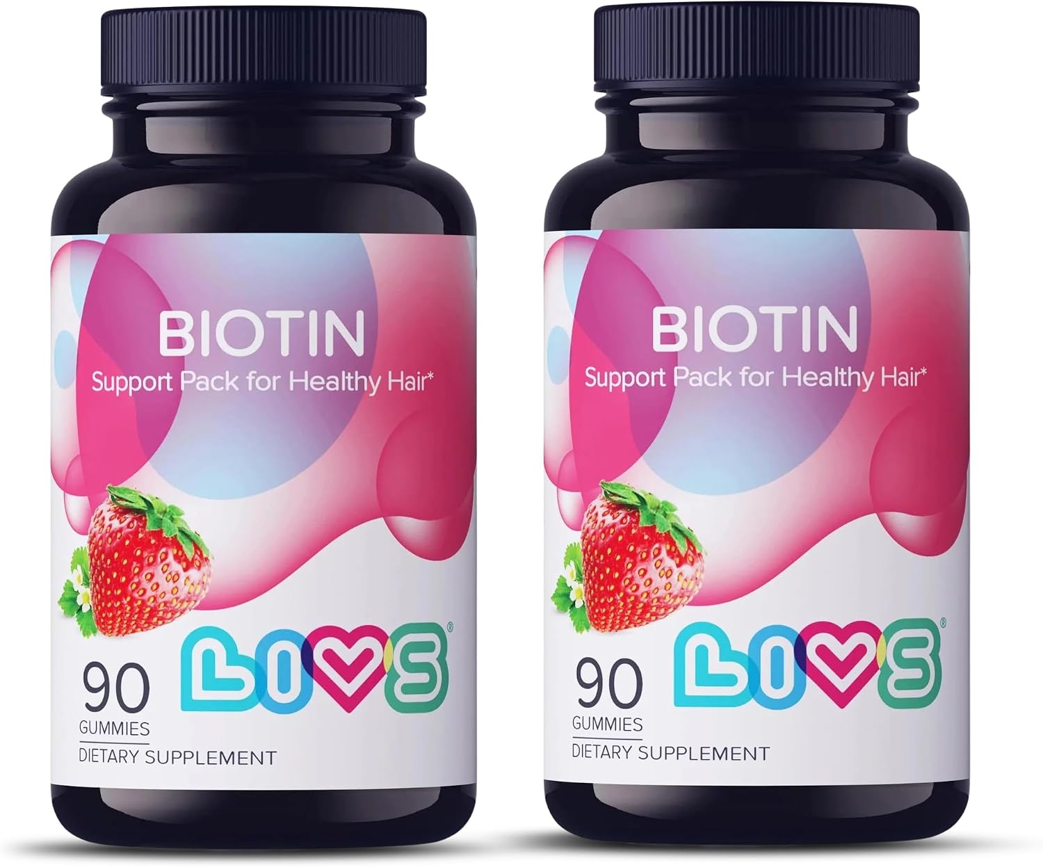 LIVS Beauty Plus Gummy Vitamins - Biotin Gummies for Hair, Skin and Nails - Cream Soda Flavour - 120 Gummies - görsel 8