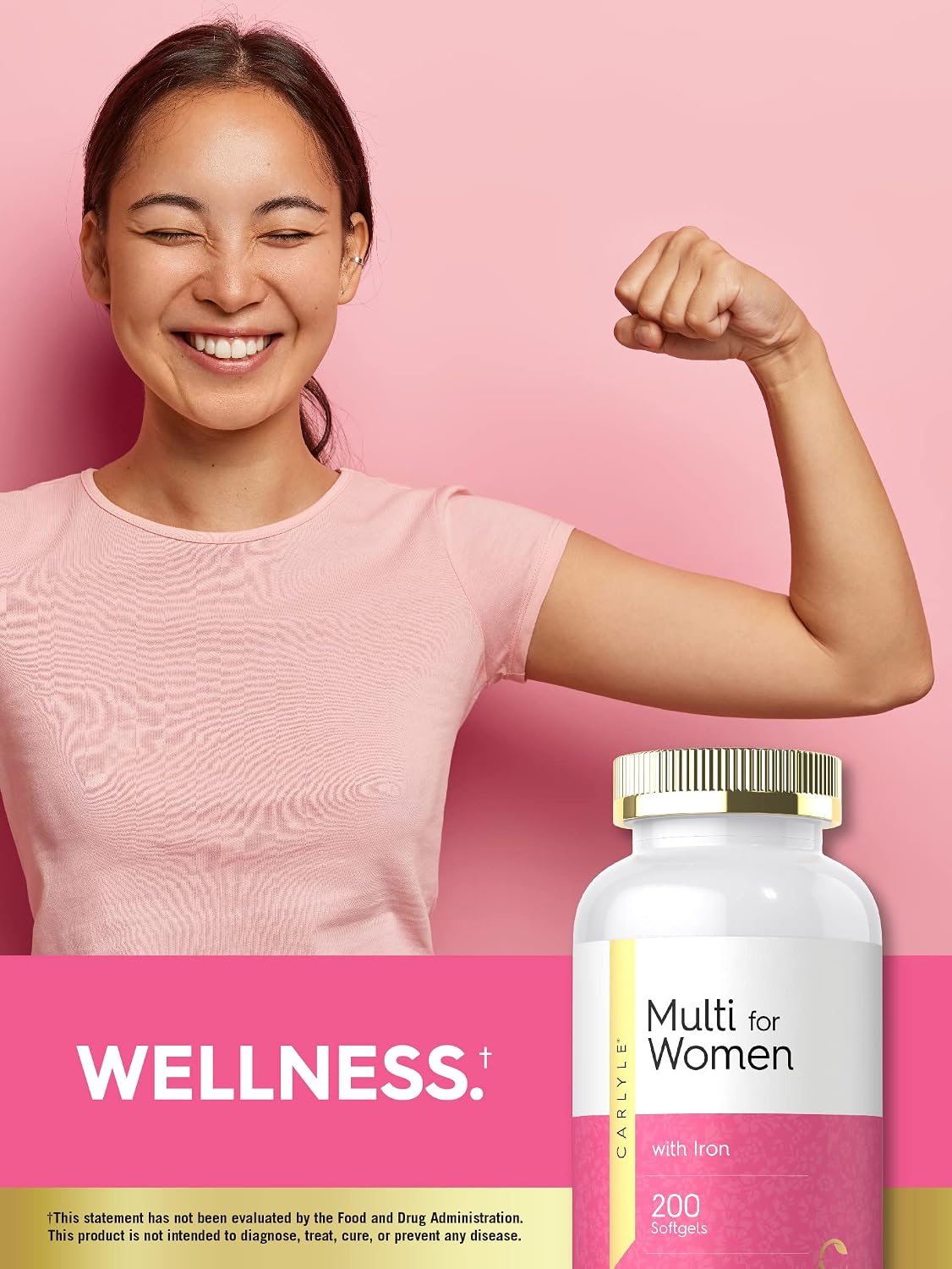 Carlyle Multivitamin for Women with Iron - 200 Softgels - görsel 6