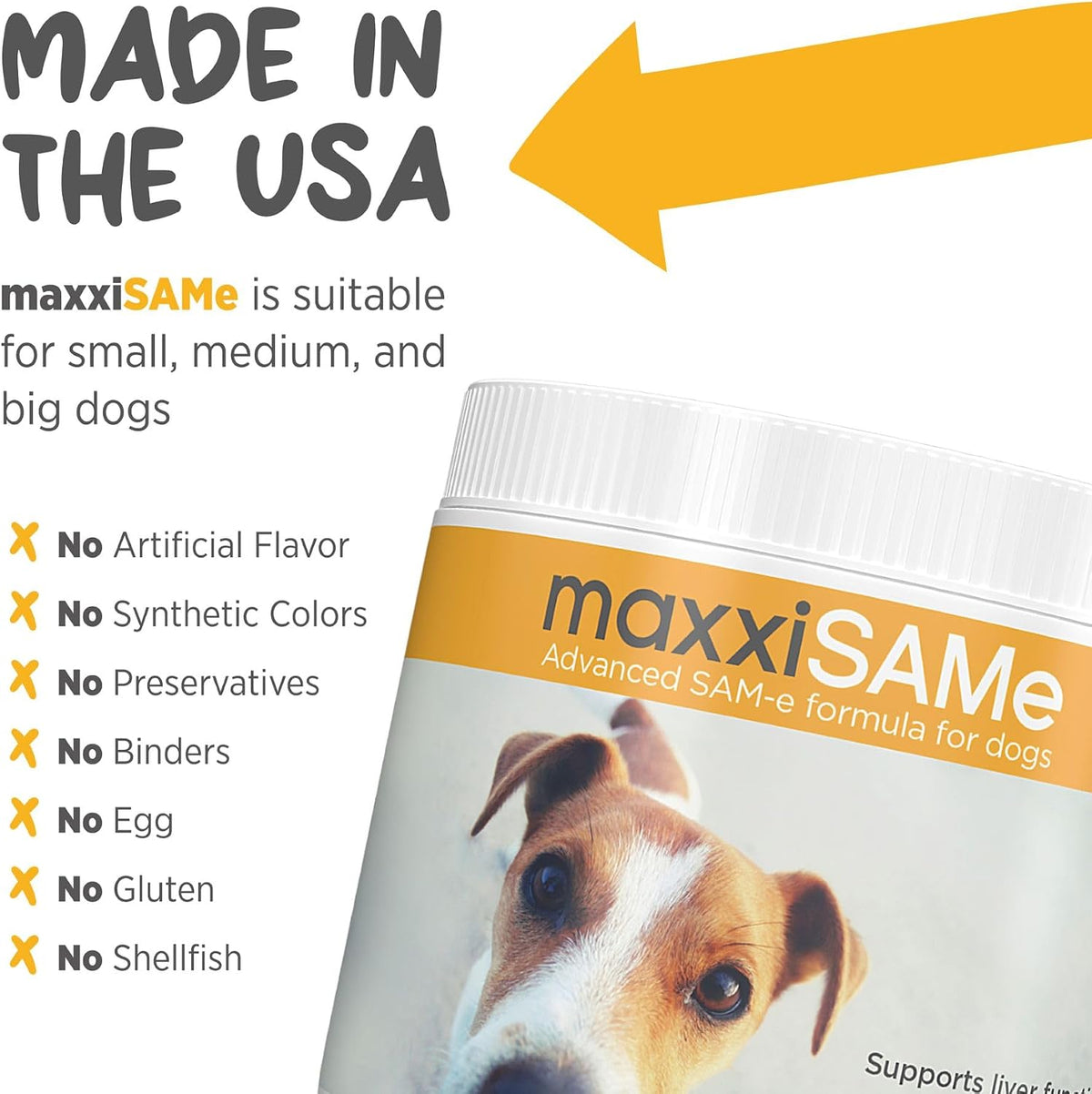 maxxiSAMe Advanced SAM-e Powder Supplement - Liver, Cognitive & Joint Support for Dogs, 150g - görsel 7