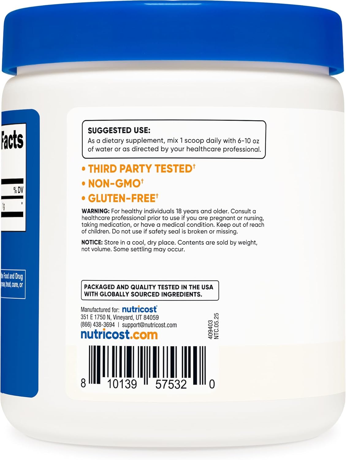 Nutricost Pure Agmatine Sulphate Powder - 250 Grammes - görsel 4
