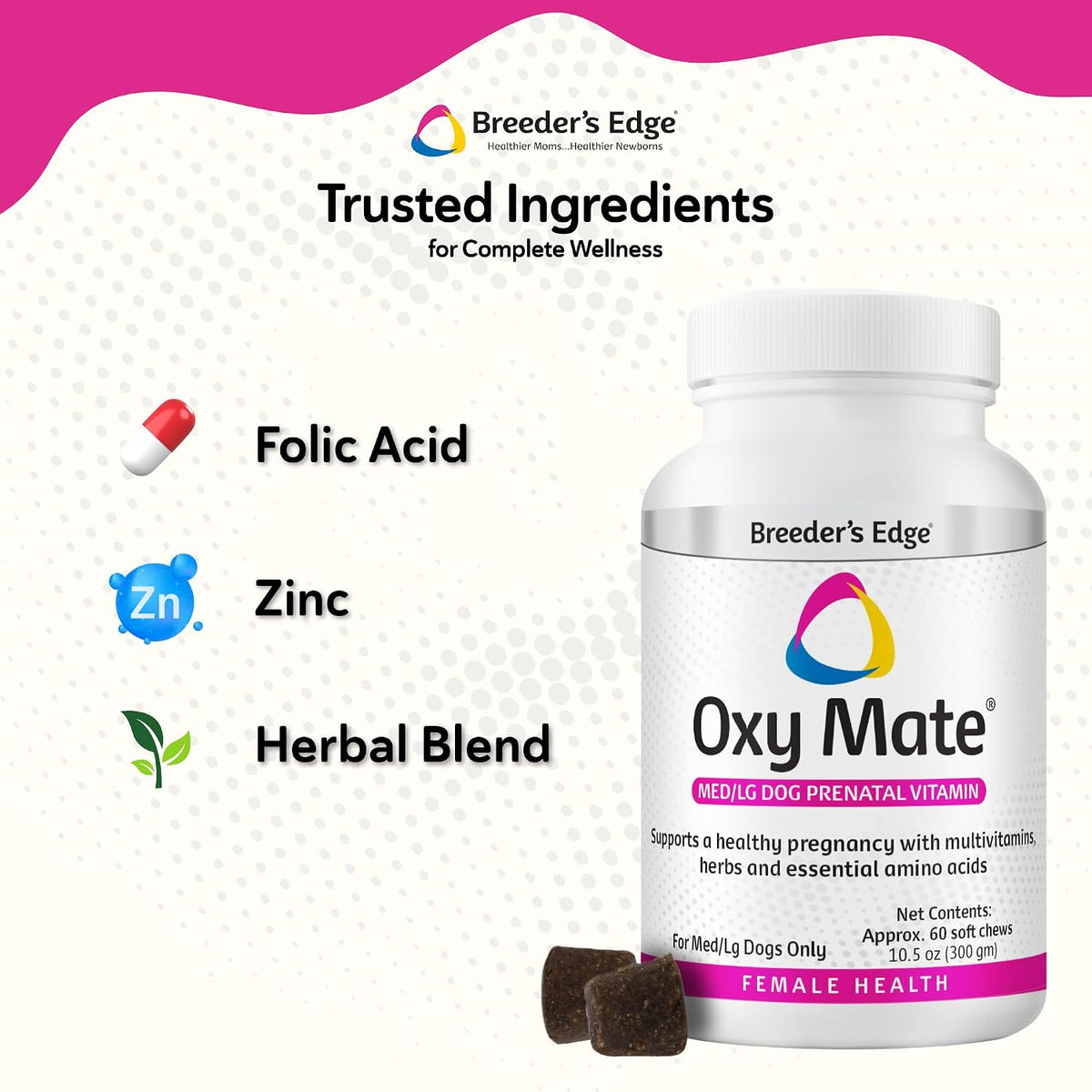 Breeder's Edge Oxy Mate Prenatal Soft Chews for Dogs and Cats - görsel 4