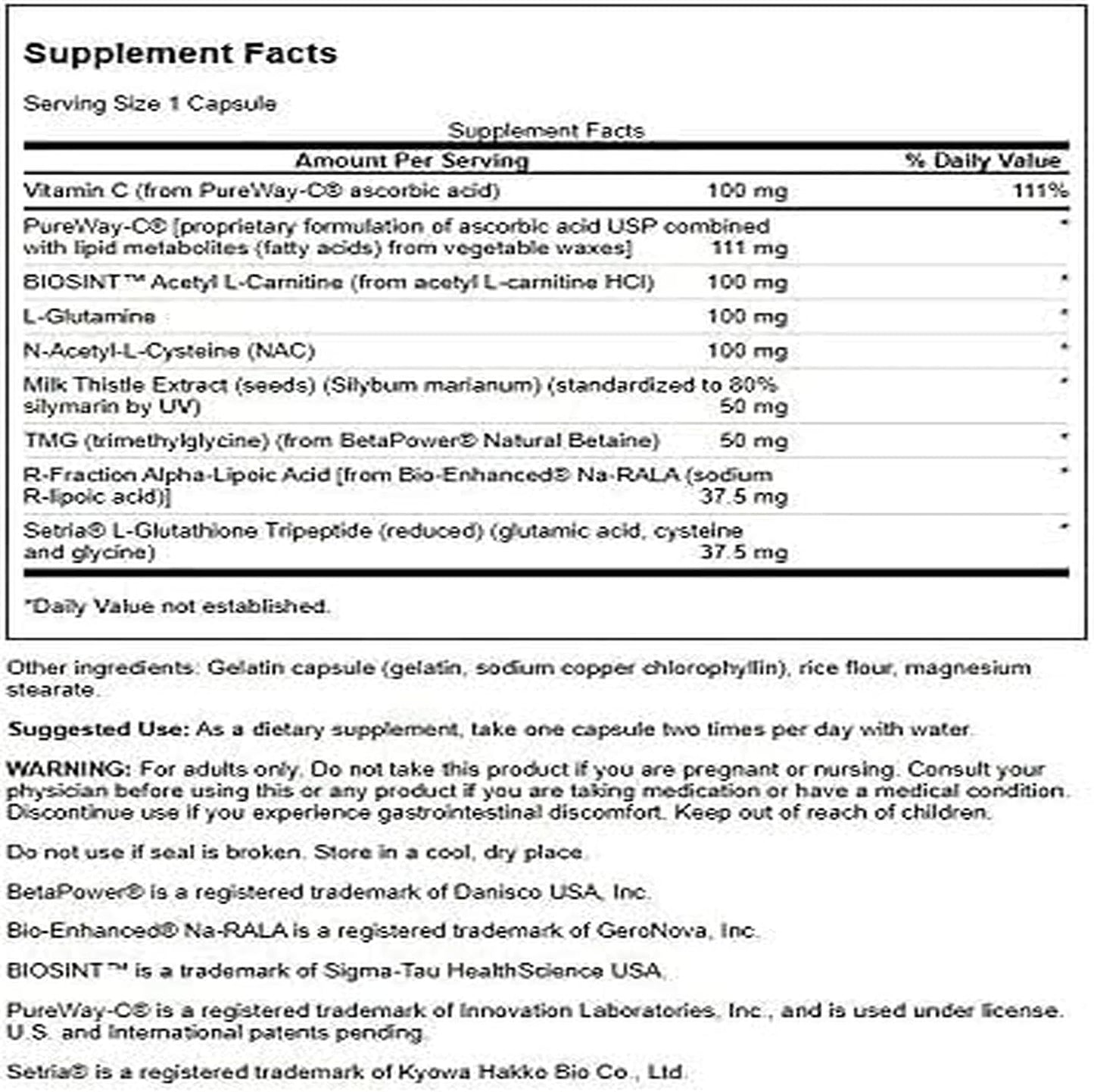 Swanson Dr. Stephen Langer's Glutathione Precursor Complex, 60 Capsules - görsel 2
