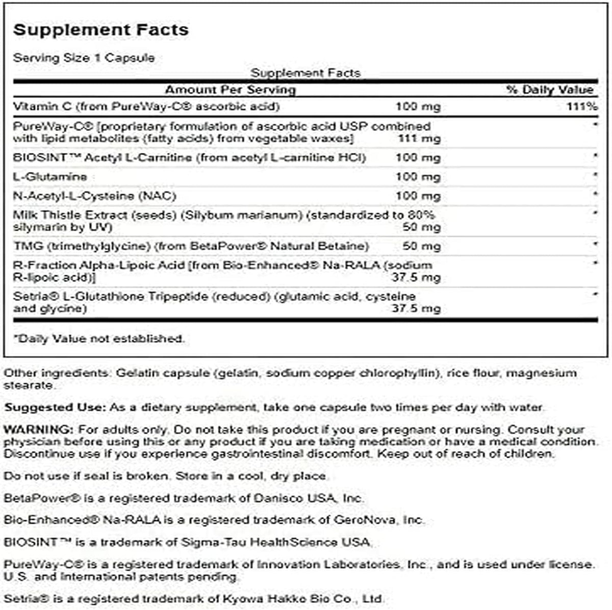 Swanson Dr. Stephen Langer's Glutathione Precursor Complex, 60 Capsules - görsel 2