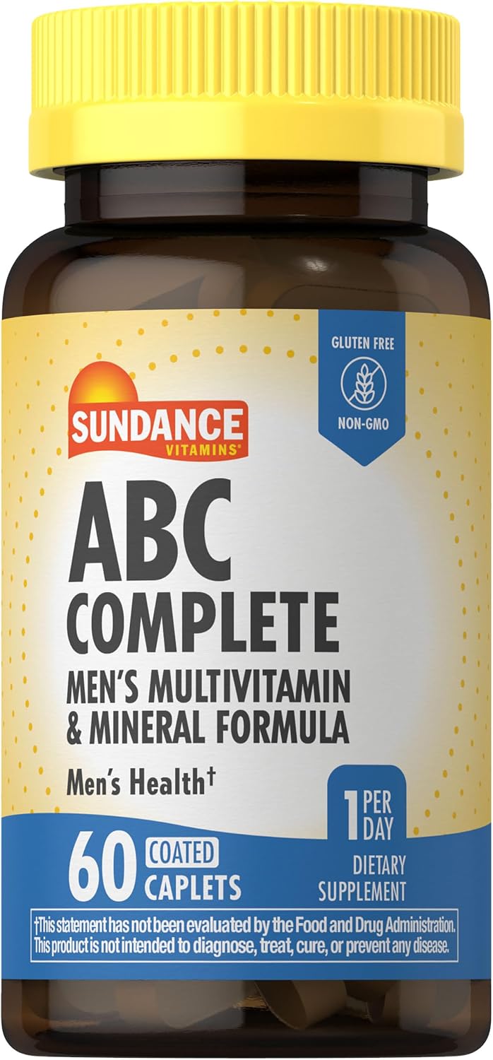 Sundance Men's ABC Complete Multivitamin & Mineral Formula, 60 Caplets - görsel 1
