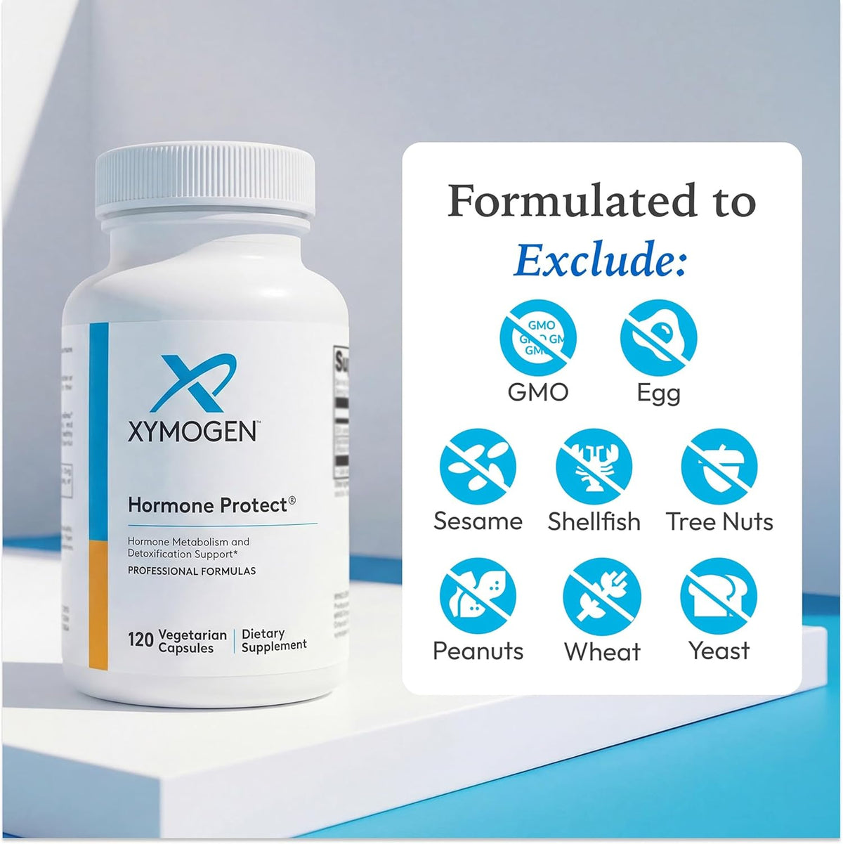 XYMOGEN Hormone Protect - Oestrogen Metabolism Support - DIM & Broccoli, Kale, and Kohlrabi Extract - Vegetarian, Non-GMO & Gluten-Free - 120 Capsules - görsel 6