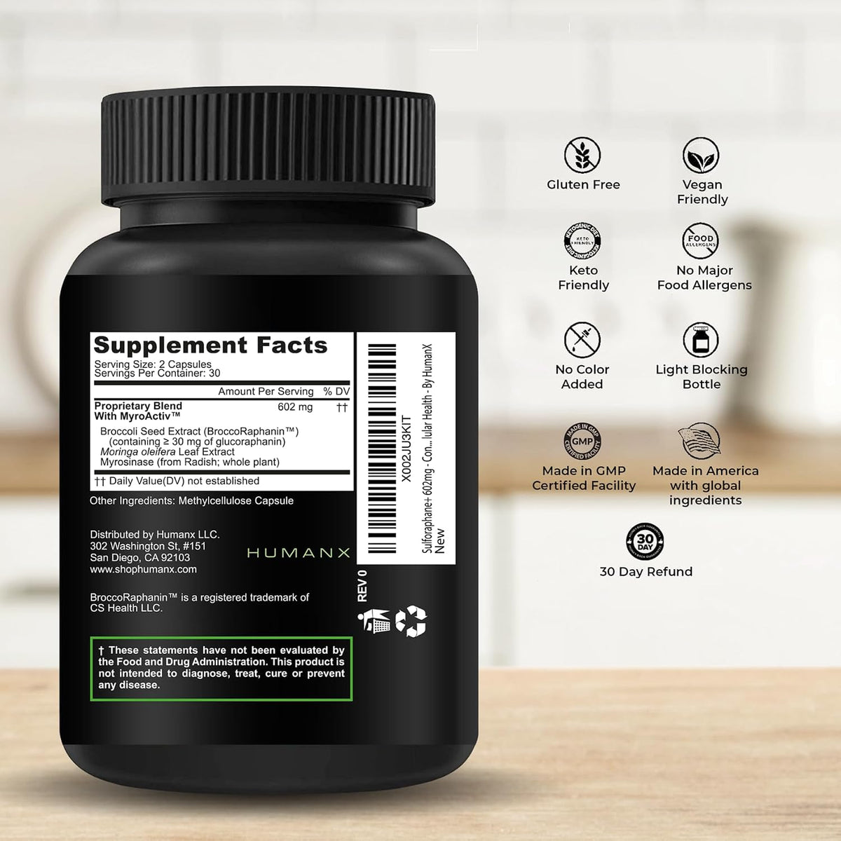 Sulforaphane+ 602mg – Broccoli Seed Extract & Moringa Supplement - görsel 2