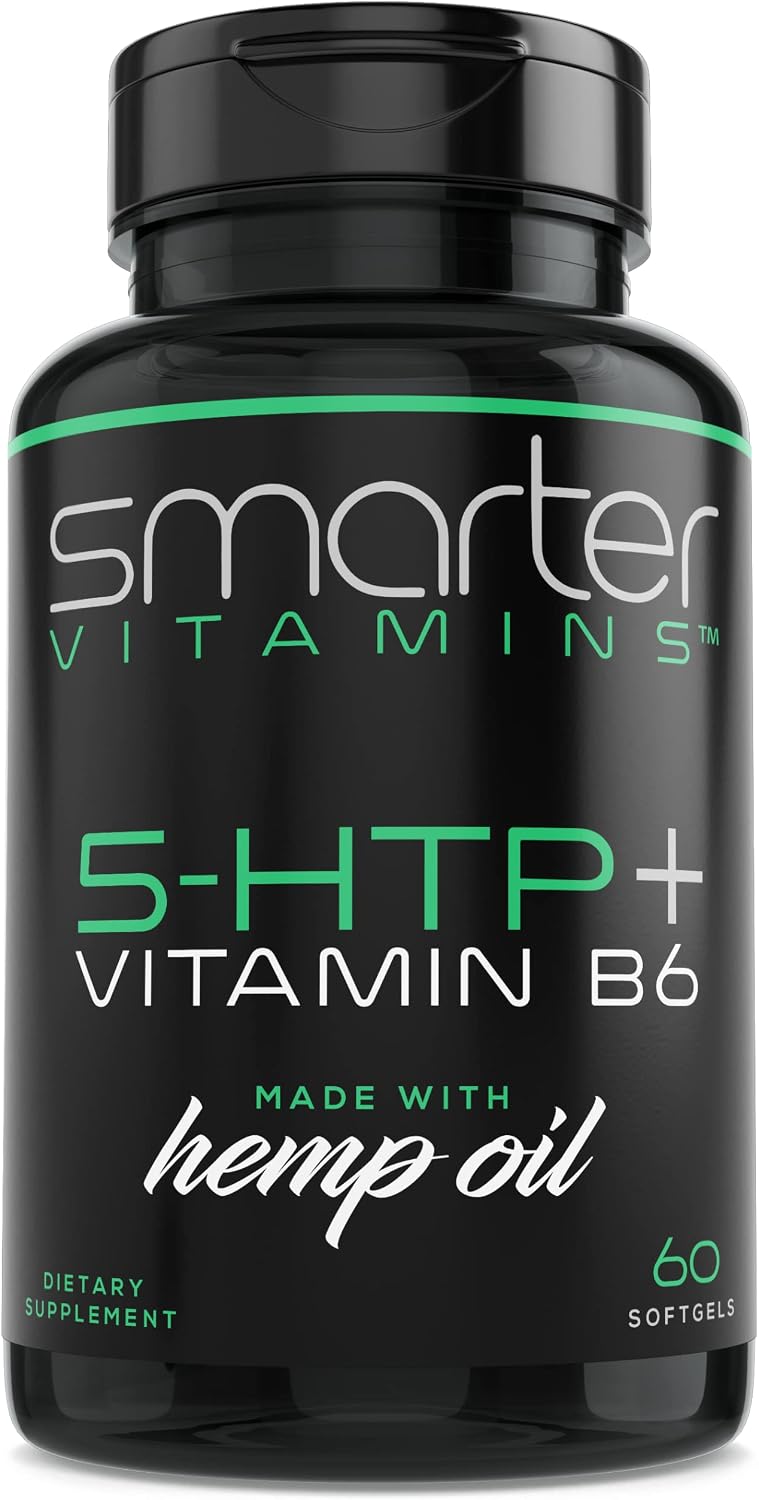 SmarterVitamins 200mg 5-HTP + Vitamin B6, Extended Release, 60 Softgels - görsel 1