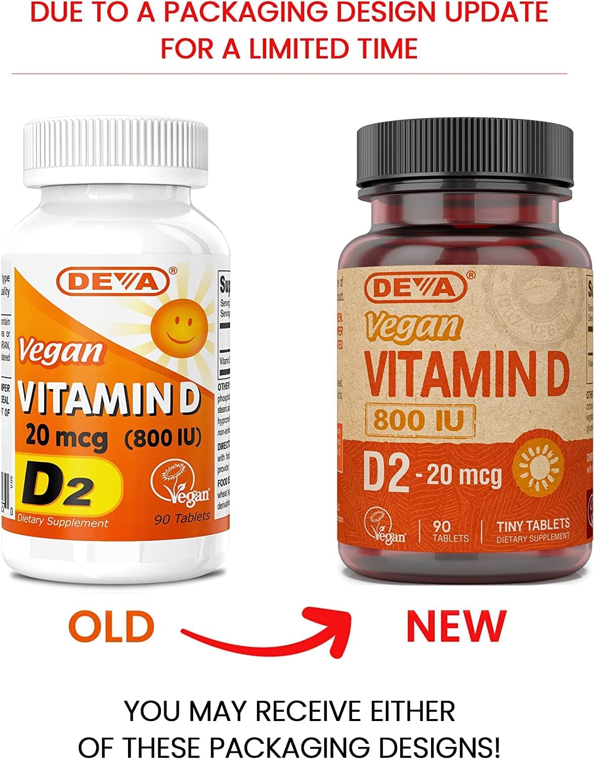 DEVA Vegan Vitamins Vitamin D 800 IU, 90 Tablets - görsel 5
