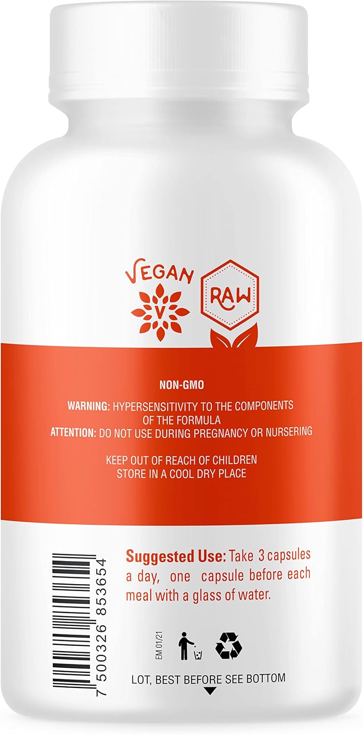 Organic Moringa Capsules - 60 Capsules - USDA Organic, Non-GM, Vegan Superfood for Energy and Immunity - görsel 3